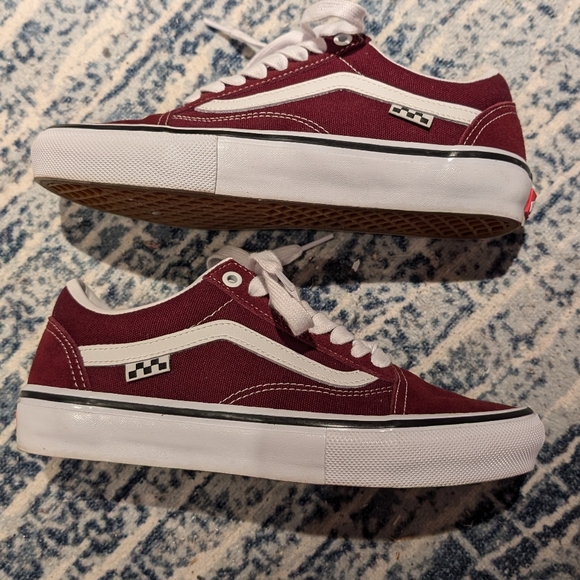 Red Old-Skool Vans - Pop Cush - Picture 2 of 3